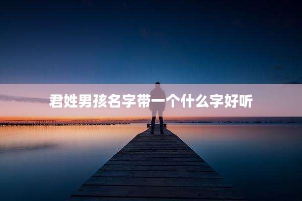 君姓男孩名字带一个什么字好听
