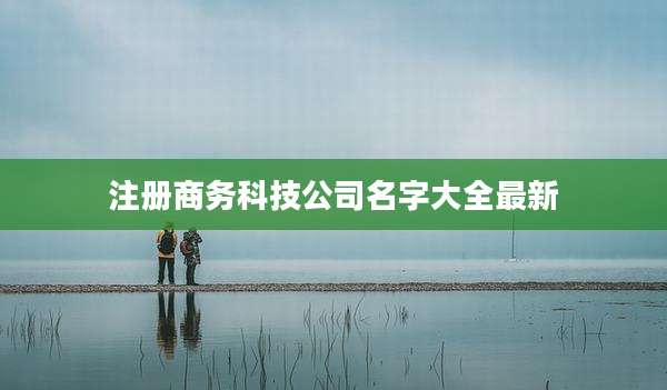 注册商务科技公司名字大全最新