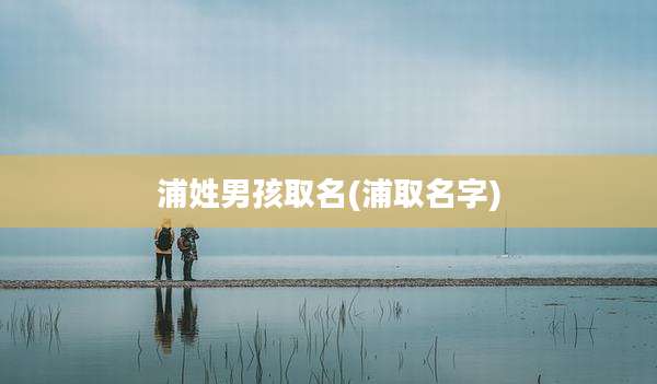 浦姓男孩取名(浦取名字)