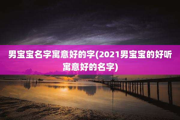 男宝宝名字寓意好的字(2021男宝宝的好听寓意好的名字)