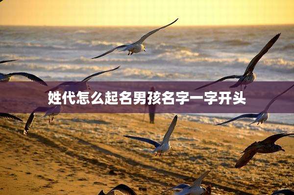 姓代怎么起名男孩名字一字开头