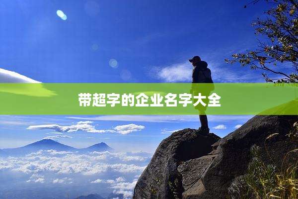 带超字的企业名字大全