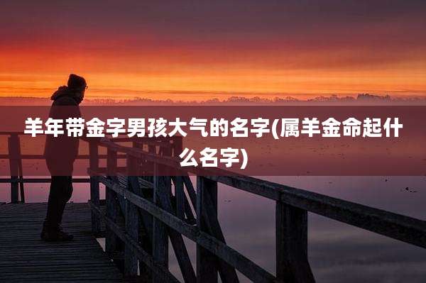 羊年带金字男孩大气的名字(属羊金命起什么名字)