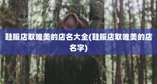 鞋服店取唯美的店名大全(鞋服店取唯美的店名字)