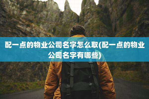 配一点的物业公司名字怎么取(配一点的物业公司名字有哪些)