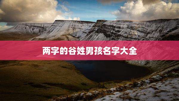 两字的谷姓男孩名字大全