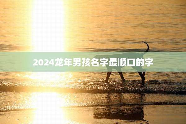 2024龙年男孩名字最顺口的字