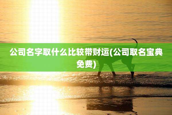公司名字取什么比较带财运(公司取名宝典免费)