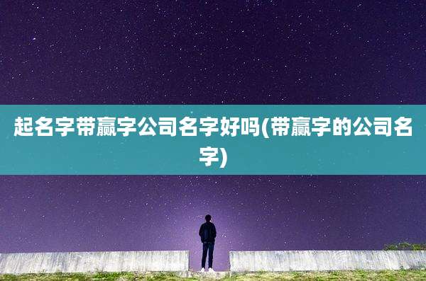 起名字带赢字公司名字好吗(带赢字的公司名字)