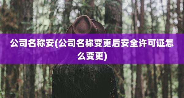 公司名称安(公司名称变更后安全许可证怎么变更)