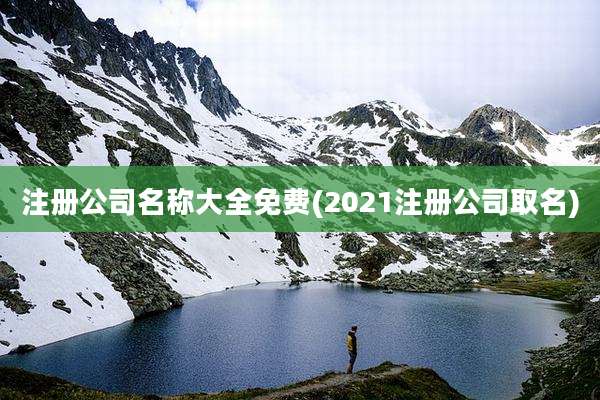注册公司名称大全免费(2021注册公司取名)