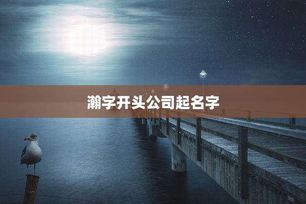 瀚字开头公司起名字