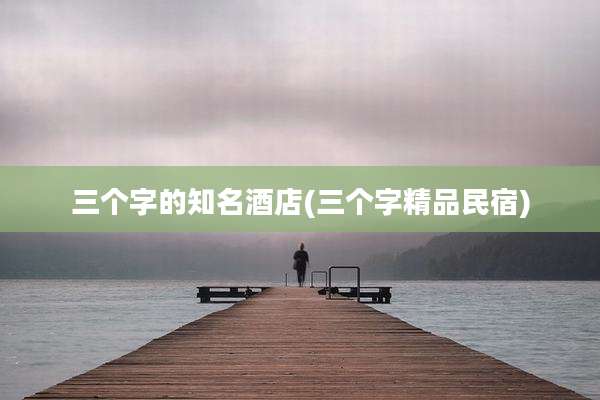 三个字的知名酒店(三个字精品民宿)