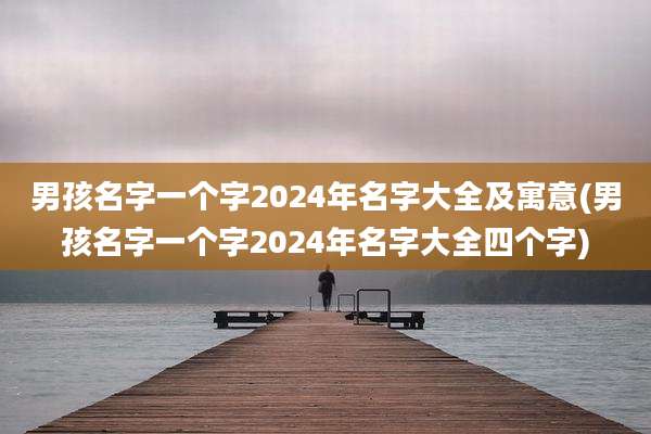 男孩名字一个字2024年名字大全及寓意(男孩名字一个字2024年名字大全四个字)