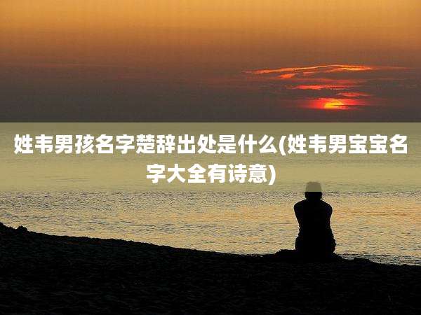 姓韦男孩名字楚辞出处是什么(姓韦男宝宝名字大全有诗意)