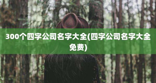 300个四字公司名字大全(四字公司名字大全免费)