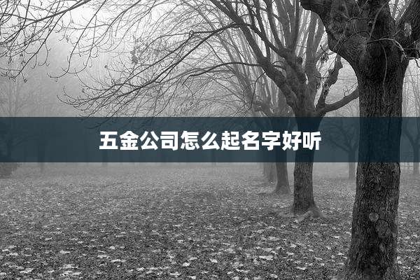 五金公司怎么起名字好听