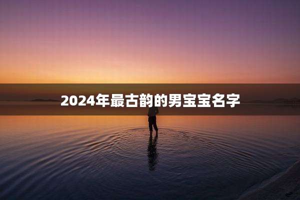 2024年最古韵的男宝宝名字
