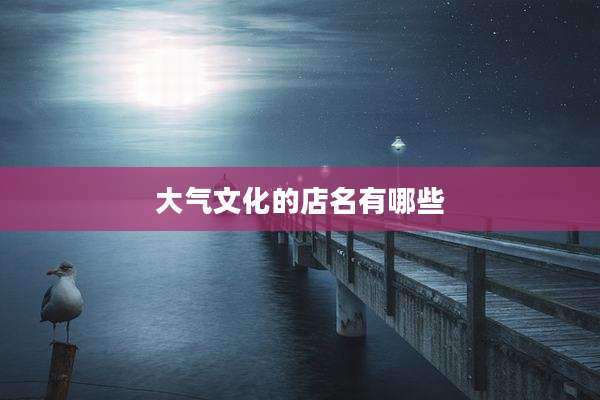 大气文化的店名有哪些