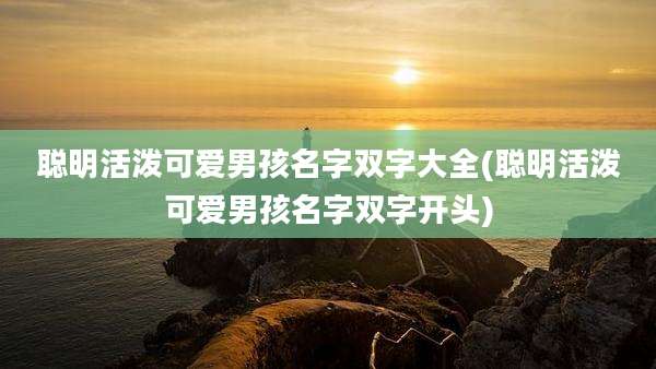 聪明活泼可爱男孩名字双字大全(聪明活泼可爱男孩名字双字开头)