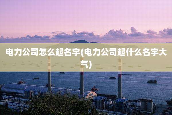 电力公司怎么起名字(电力公司起什么名字大气)