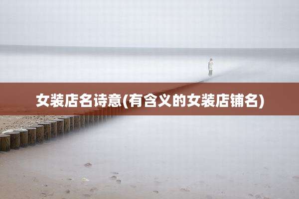 女装店名诗意(有含义的女装店铺名)