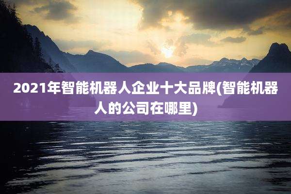 2021年智能机器人企业十大品牌(智能机器人的公司在哪里)