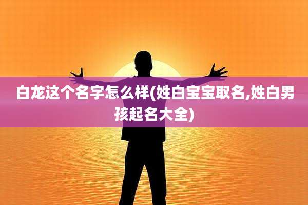白龙这个名字怎么样(姓白宝宝取名,姓白男孩起名大全)