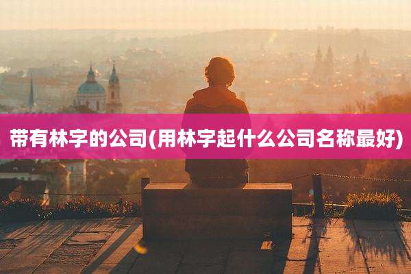 带有林字的公司(用林字起什么公司名称最好)