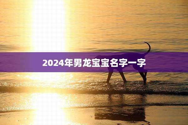 2024年男龙宝宝名字一字