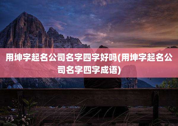 用坤字起名公司名字四字好吗(用坤字起名公司名字四字成语)