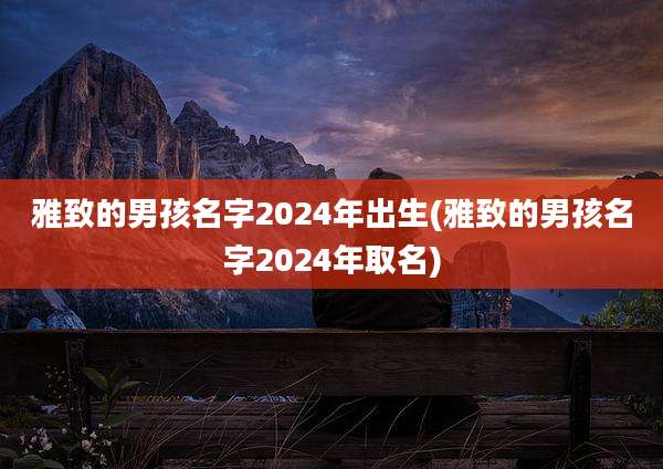 雅致的男孩名字2024年出生(雅致的男孩名字2024年取名)