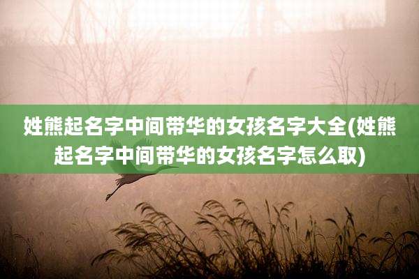 姓熊起名字中间带华的女孩名字大全(姓熊起名字中间带华的女孩名字怎么取)