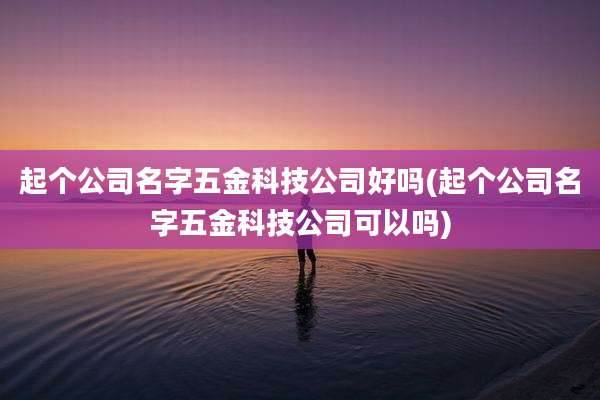 起个公司名字五金科技公司好吗(起个公司名字五金科技公司可以吗)