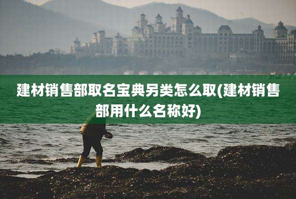 建材销售部取名宝典另类怎么取(建材销售部用什么名称好)