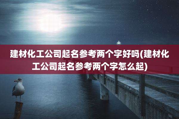 建材化工公司起名参考两个字好吗(建材化工公司起名参考两个字怎么起)