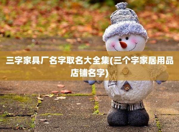 三字家具厂名字取名大全集(三个字家居用品店铺名字)