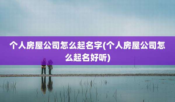 个人房屋公司怎么起名字(个人房屋公司怎么起名好听)