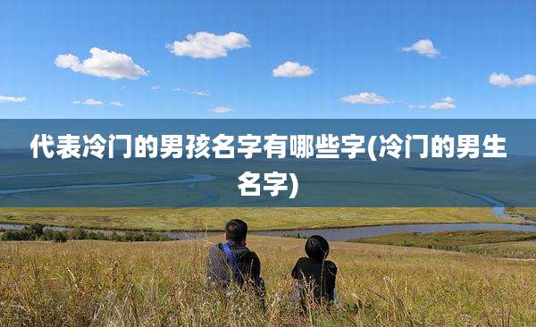 代表冷门的男孩名字有哪些字(冷门的男生名字)