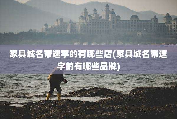 家具城名带速字的有哪些店(家具城名带速字的有哪些品牌)
