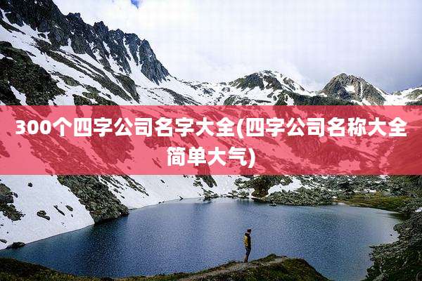 300个四字公司名字大全(四字公司名称大全简单大气)