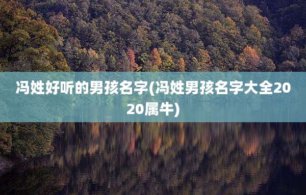 冯姓好听的男孩名字(冯姓男孩名字大全2020属牛)