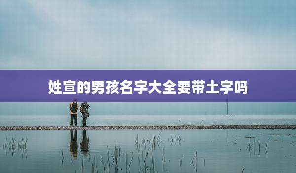 姓宣的男孩名字大全要带土字吗