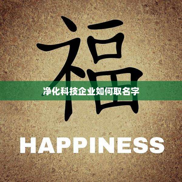 净化科技企业如何取名字