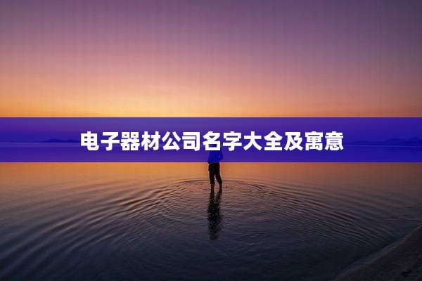 电子器材公司名字大全及寓意
