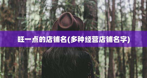 旺一点的店铺名(多种经营店铺名字)