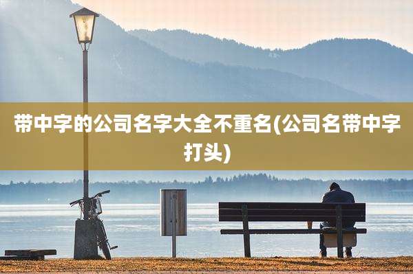 带中字的公司名字大全不重名(公司名带中字打头)