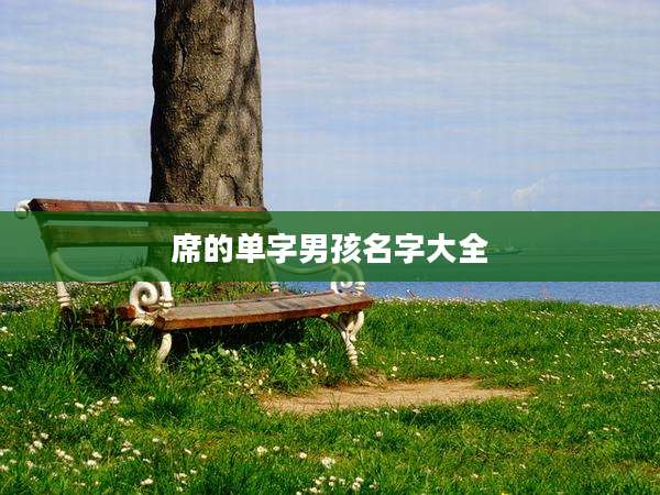 席的单字男孩名字大全
