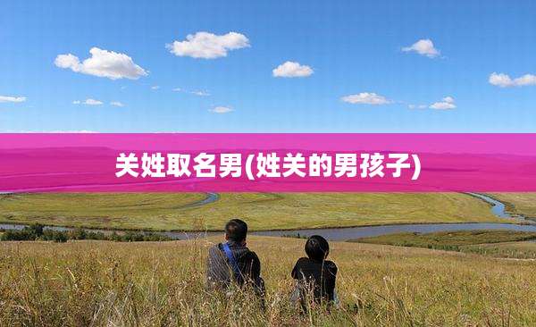 关姓取名男(姓关的男孩子)