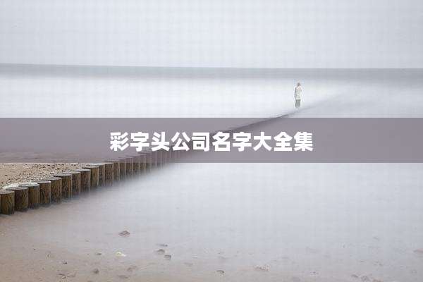 彩字头公司名字大全集